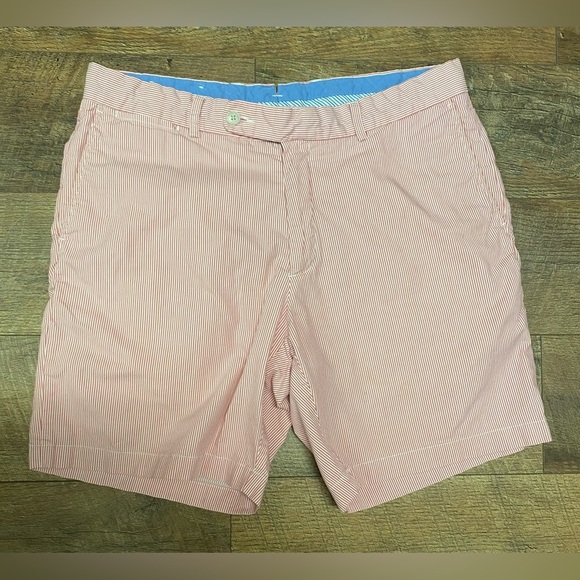 Peter Millar Men’s Cotton Blend Striped Shorts Size 34 - Picture 1 of 5